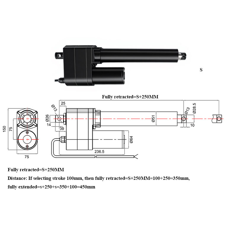 DC 12V 24V 7000N Linear Actuat - Fishing Rod Telescopic 评论和价格