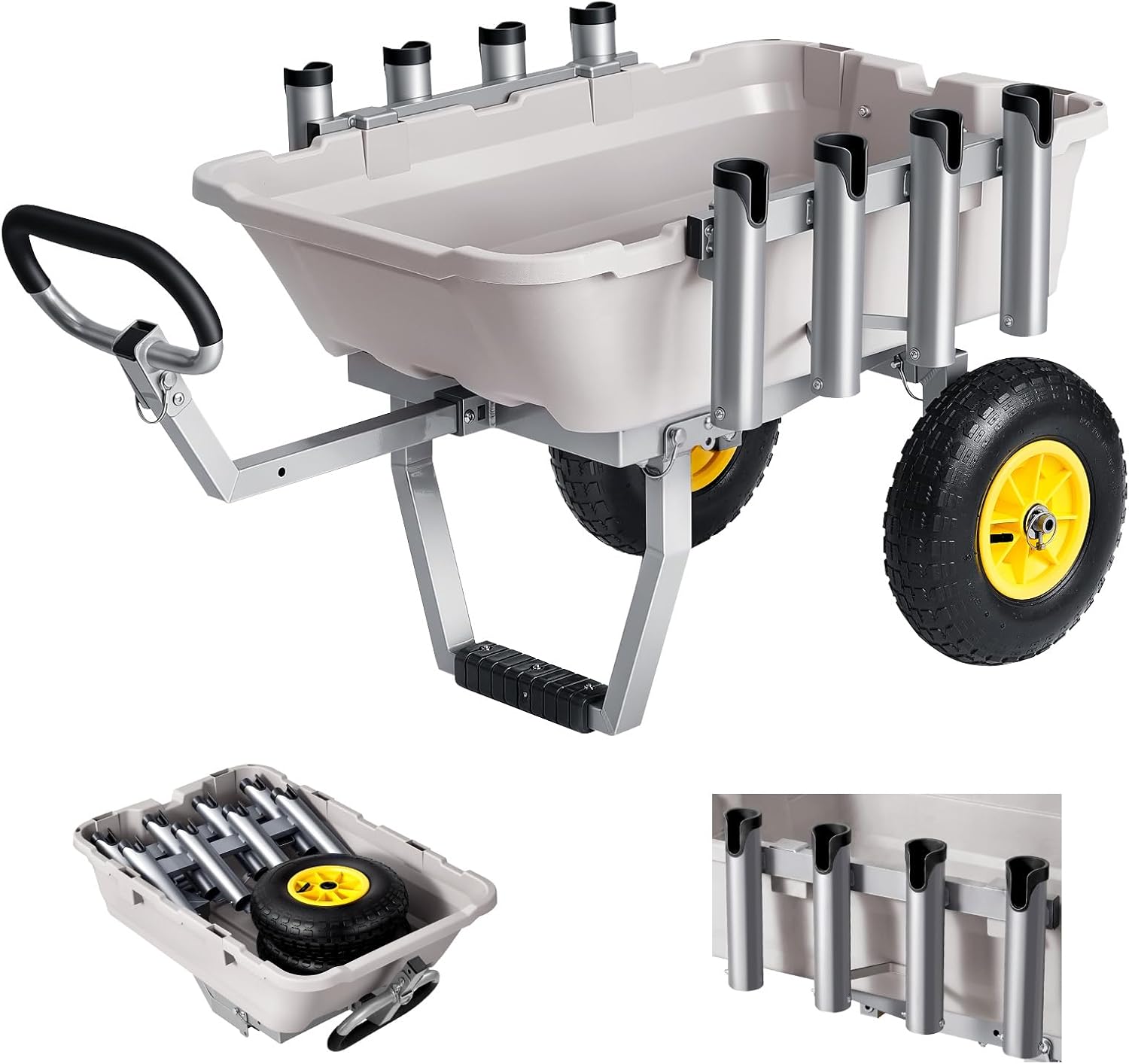 Beach Fishing Cart with 8 Rod  - Fishing Rod Holder 评论和价格