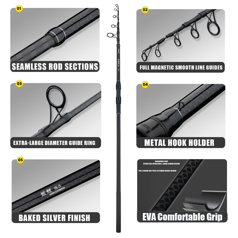 3.0M-4.2M Carp Telescopic Fish - Fishing Rod Surf 评论和价格