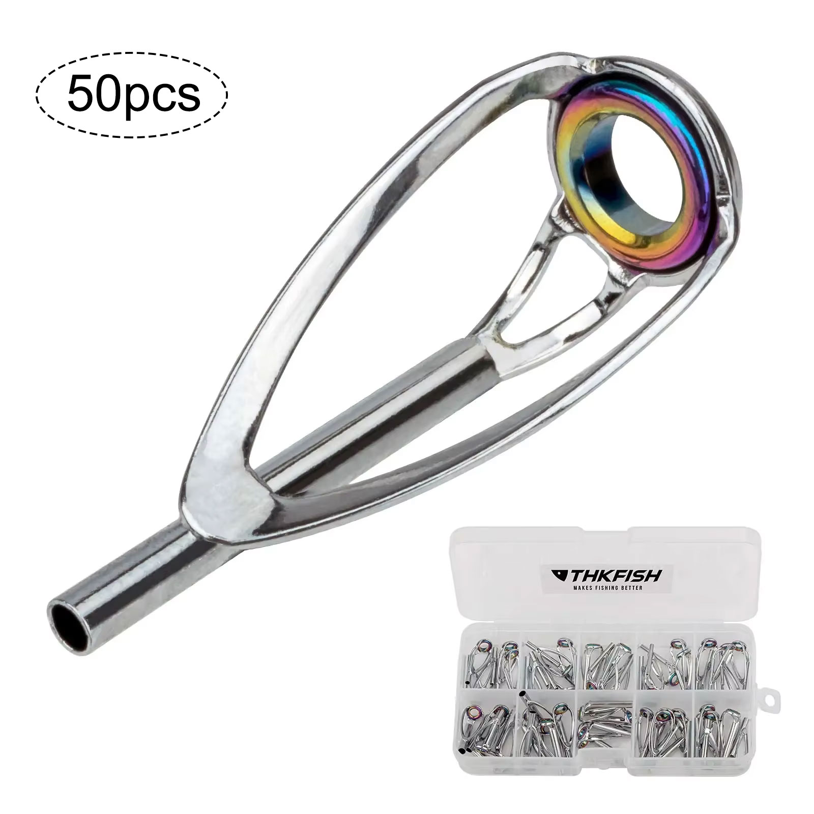 50pcs Fishing Rod Tip Top Repa - Fishing Rod Guide Replacement 评论和价格