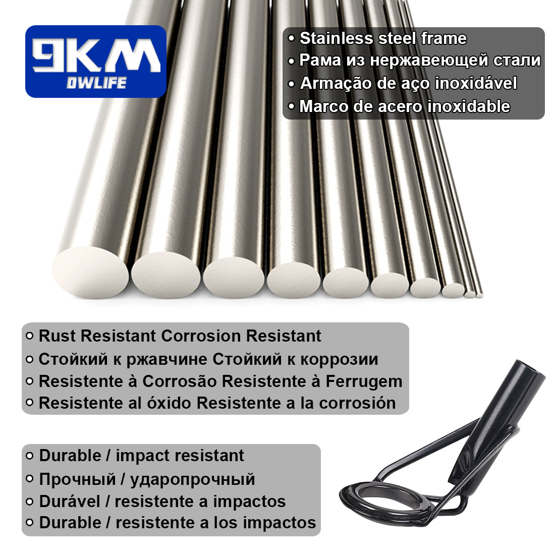 5Pcs Fishing Rod Tip Guides Re - Fishing Rod Guide Replacement 评论和价格