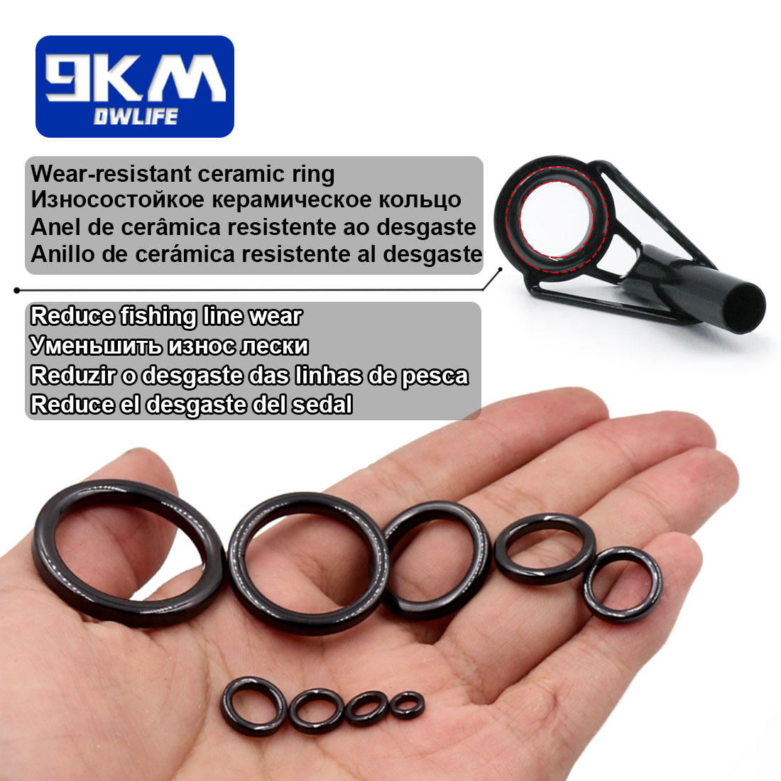 5Pcs Fishing Rod Tip Guides Re - Fishing Rod Guide Replacement 评论和价格